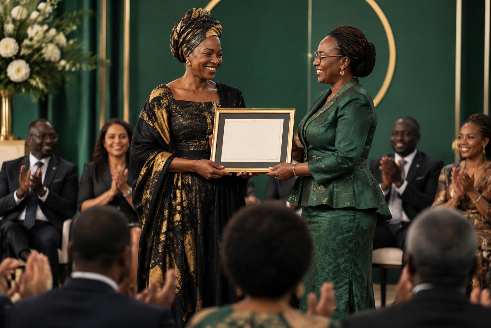 Representative non-governmental recognition ceremony celebrating African professional excellence
